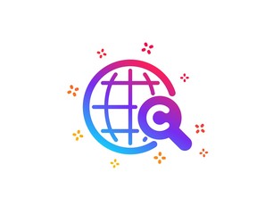 International Ð¡opyright icon. Copywriting sign. World symbol. Dynamic shapes. Gradient design international Ð¡opyright icon. Classic style. Vector