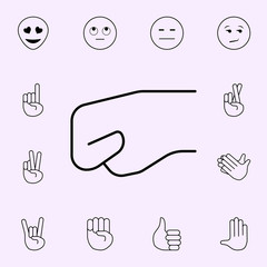 fist icon. Emoji icons universal set for web and mobile