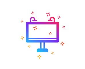 Road Ads banner icon. Advertisement symbol. Business offer sign. Dynamic shapes. Gradient design road banner icon. Classic style. Vector