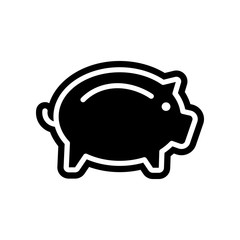 Pig money box icon. Element of Finance for mobile concept and web apps icon. Glyph, flat icon for website design and development, app development