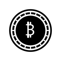 Bitcoin Cryptocurrency icon. Element of Finance for mobile concept and web apps icon. Glyph, flat icon for website design and development, app development