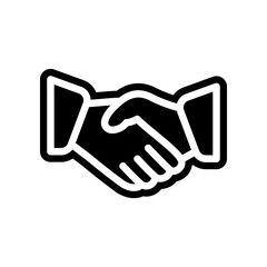 Handshake icon. Element of Finance for mobile concept and web apps icon. Glyph, flat icon for website design and development, app development