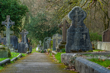Fototapeta na wymiar Cemetery in the Lake District area.