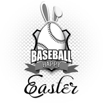 Happy Easter. Baseball ball in the form of a egg