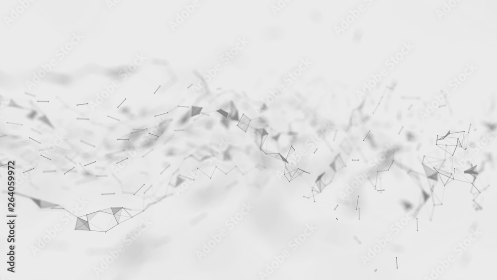 Poster big data visualization. science background. big data complex with compounds.