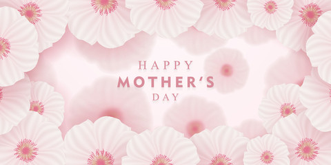 happy mother's day greeting card with flowers