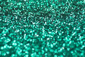 Close Up of Blue Glitter with Bokeh For Background