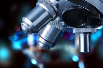 Laboratory Microscope. Scientific and healthcare research background.
