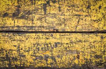 Obraz premium Yellow wooden old wall texture background