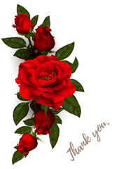 beautiful bouquet with red roses and leaves. Floral arrangement.design greeting card and invitation of the wedding, birthday,Valentine's Day, mother's day and other holiday.