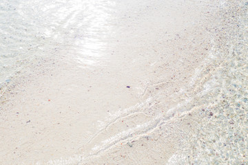 Clear bright sea beach wave water