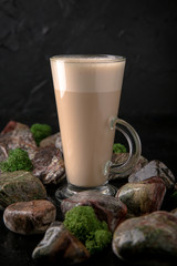 Latte or cappuccino. Coffee card. Espresso based drinks.