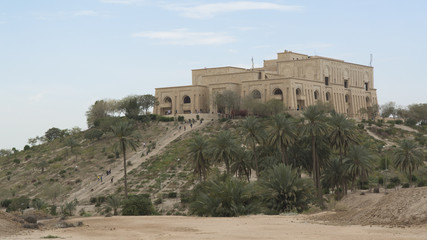 Fototapeta na wymiar Saddam Hussein's palace in Babylon, Iraq