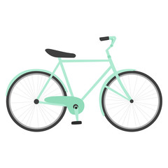 Obraz premium 自転車のイラスト。キレイなアップルグリーン色。