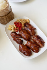 sausages with mashed potatoes