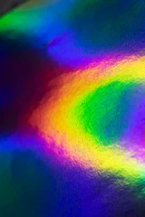 Cercles muraux Mélange de couleurs Abstract Holographic Multicolour Glowing Sci-fi Rainbow Background