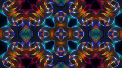 Glowing Kaleidoscope Abstract Background