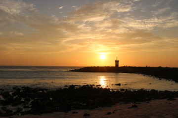 sunset at sea - beach 