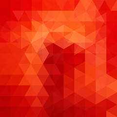 Background made of red, orange triangles. Square composition with geometric shapes. Eps 10