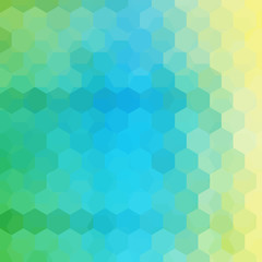 Fototapeta na wymiar Background of yellow, green, blue geometric shapes. Mosaic pattern. Vector EPS 10. Vector illustration