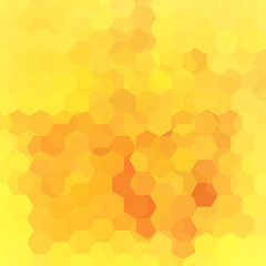 Background of yellow, orange geometric shapes. Yellow mosaic pattern. Vector EPS 10. Vector illustration