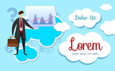 Business Strategy Workshop on Abstract Background.