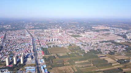 Naklejka na ściany i meble aerial view of paris from eiffel tower