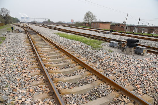 railway in city