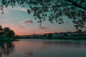 Sunset Landscape in Miami 