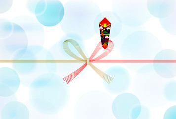 のし　水玉　水引き　背景 