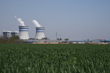 nuclear power plant in the field
