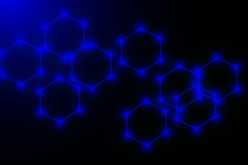 Abstract blue Neon Banner.background illustration.