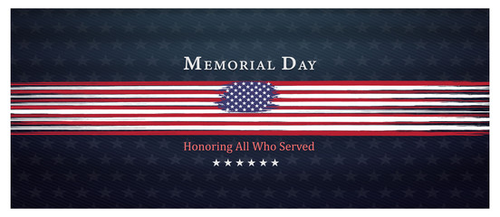 memorial day background,united states flag, with respect honor and gratitude posters, modern design vector illustration