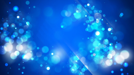 Abstract Cobalt Blue Bokeh Defocused Lights Background Image