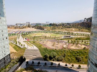 Mexico City - La Mexicana park, Santa Fe - Panoramic view 