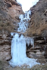waterfall in mountains