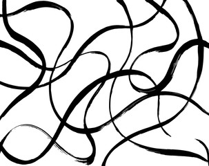 Brush grunge pattern. White and black vector. - 264082100