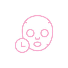 Facial Skin Care Beauty Treatment Mask Spa Cosmetic Wash Icon Se