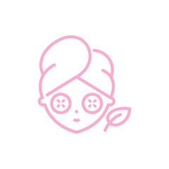 Facial Skin Care Beauty Treatment Mask Spa Cosmetic Wash Icon Se