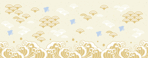 波 横長ポスター