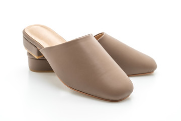 woman fashion leather shoe