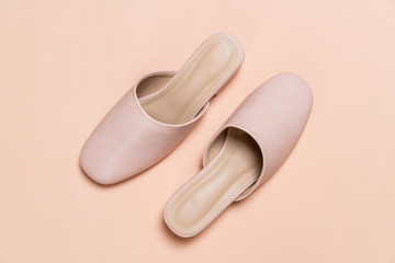 woman fashion leather shoes