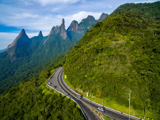 Exotic Mountains. Wonderful Mountains. Mountain Finger of God, the city of Teresopolis, State of Rio de Janeiro, Brazil, South America. 