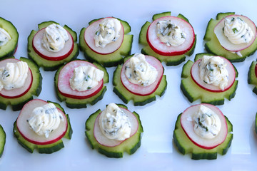 cucumber radish appetizers