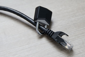 Lock and Internet Cat 5 Cable
