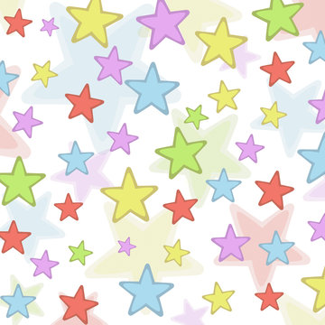 Cielo de estrellas colores del arcoiris