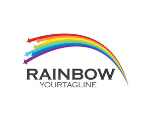rainbow logo icon vector template