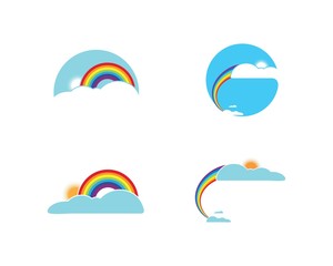rainbow logo icon vector template