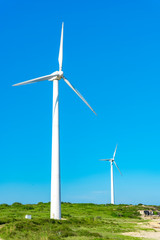 Fototapeta premium Wind turbines in the mountains