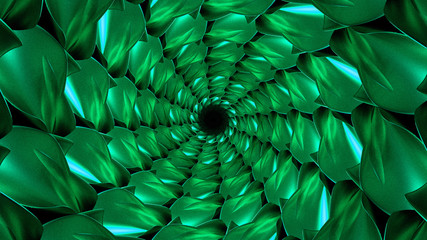 Beautiful green shiny vortex dmt concept
